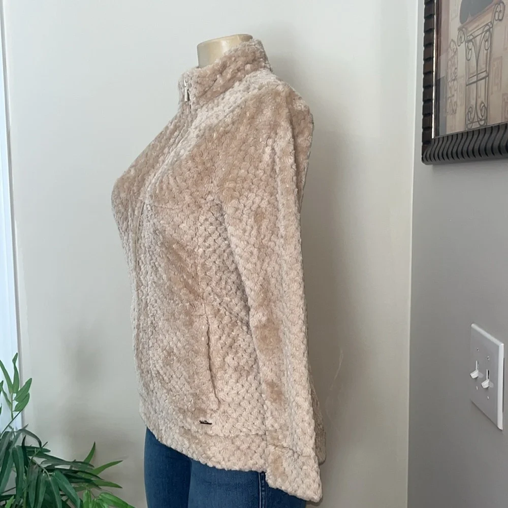 Small Womens Calvin Klein Zip-Up Fleece Dressier Jacket - Picture 5 of 11